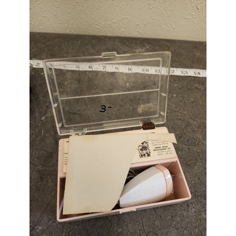 Lady Manicure Set by Thompson‎ Designs Battery Operat Pink Case Untested Vintage - Picture 13 of 13